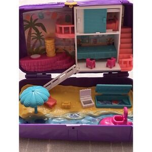 Polly Pocket Beach Vibes Play-set Backpack Case With Doll 2017 Toy Kid Fun